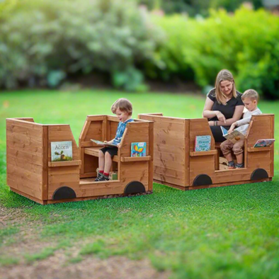 Wooden Reading Train Carriage - 2Pk Wooden Reading Train Carriage - 2Pk | www.ee-supplies.co.uk