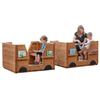 Wooden Reading Train Carriage - 2Pk Wooden Reading Train Carriage - 2Pk | www.ee-supplies.co.uk