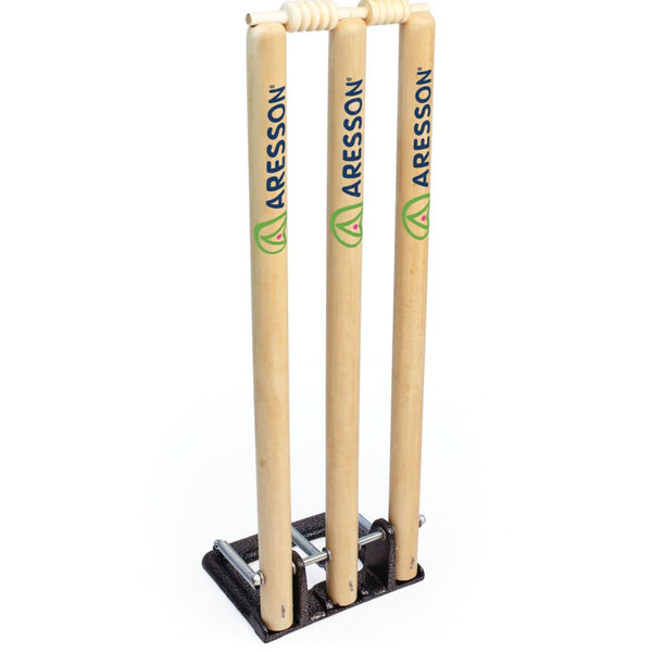 Wooden Springback Cricket Stumps & Bails Set