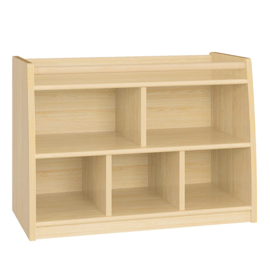 Woodland 5 Compartment Shelf Unit With Back Woodland Open Shelving Unit With Play Top  | www.ee-supplies.co.uk
