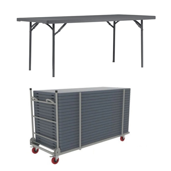 Zown Rectangle Folding Table Bundle - 20 Tables & Trolley - 4ft x 2ft (1220 x 600mm) Zown Rectangle Folding Table Bundle - 20 Tables & Trolley - 4ft x 2ft | Tables | www.ee-supplies.co.uk