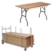 Rectangular Wooden Folding Trestle Table - 6ft x 2ft 6inch (1830 x 760mm) + Trolley Bundle Rectangular Wooden Folding Trestle Table | 5ft x 2ft 6in (1530mm x 760mm) |  With Fold Away Legs | www.ee-supplies.co.uk