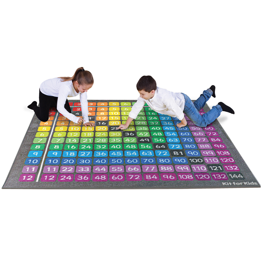 100 Square Multiplication Grid Carpet W2000 x D2000mm | Educational ...