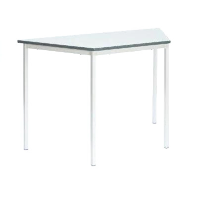 Dry Wipe Whiteboard Top Fully Welded Trapezoidal Classroom Tables - Durafrom Edge Dry Wipe Whiteboard Top Fully Welded Trapezoidal Classroom Tables - Durafrom Edge| Durafrom Edge Spiral Stacking | www.ee-supplies.co.uk
