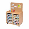 Tss 12 Shallow Tray Storage Unit With Cork Board - Educational Equipment Supplies