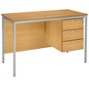 Fully Welded Teachers Desk - MDF Edge - 3 Drawer Pedestal - Educational Equipment Supplies