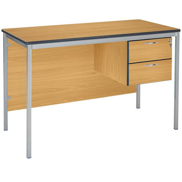 Fully Welded Teachers Desk - PU Edge - 2 Drawer Pedestal - Educational Equipment Supplies