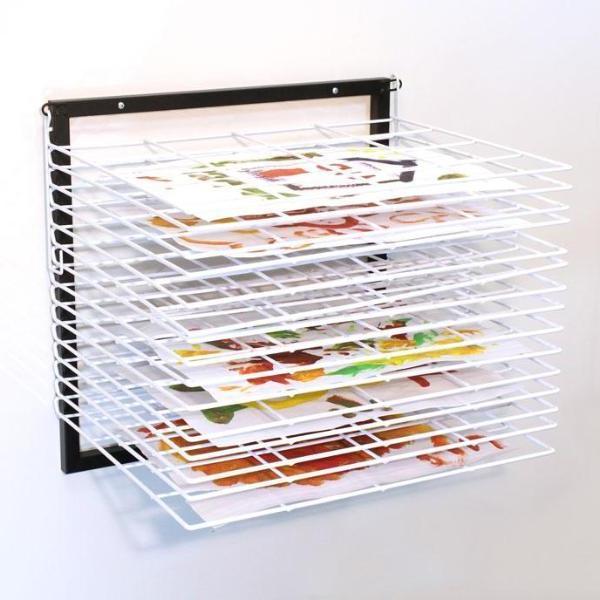 15 Shelf Wall Mounted Painting Drying Rack | Educational Equipment Supplies