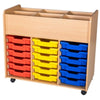 18 Tray Tall Mobile Book Trolley - Educational Equipment Supplies
