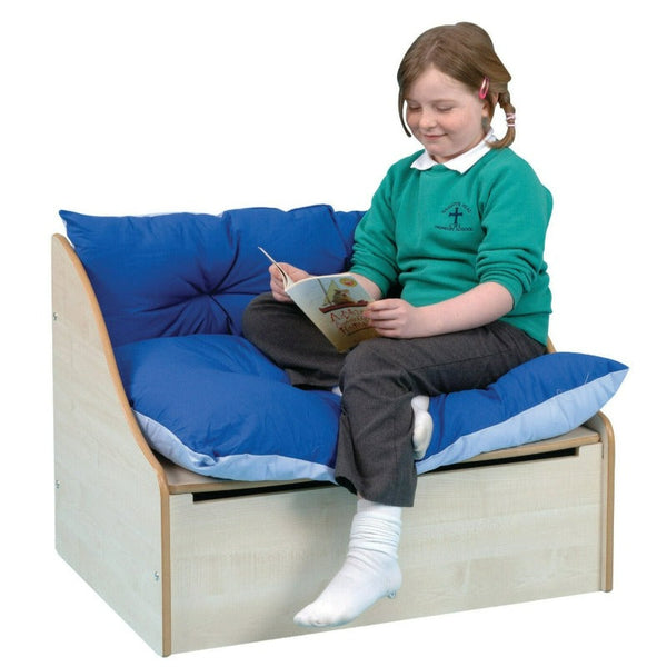 Children's 2 Reading Sofa With Cushion + Under Seat Storage