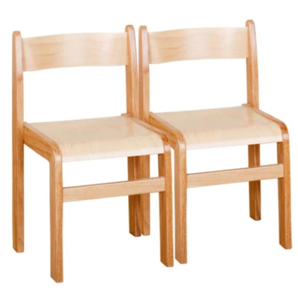 Tuf Class™ Wooden Natural Chairs x 2