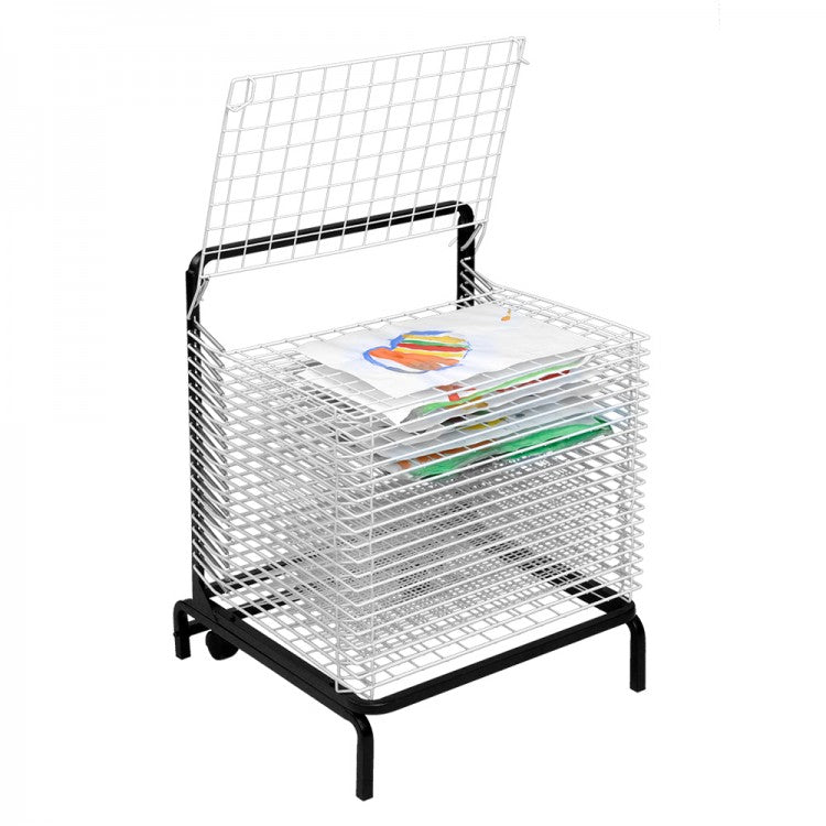 20 Shelf Spring Loaded Painting Drying Rack | Educational Equipment ...