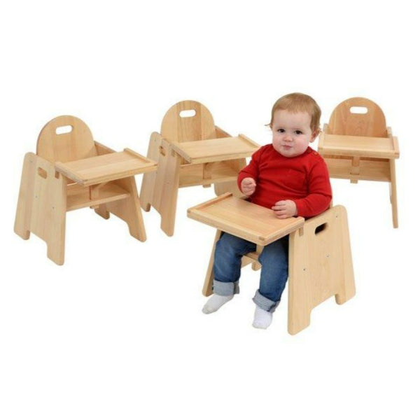 Solid beech Infant Nursery Feeding Chair H20cm x 4