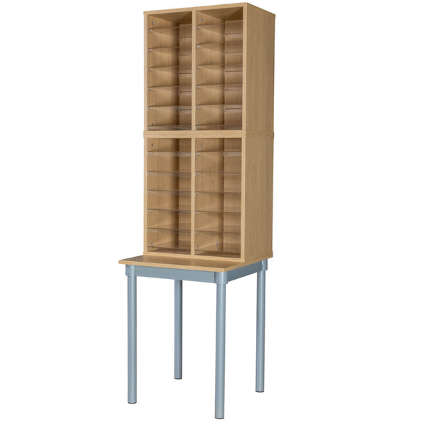24 Space Pigeonhole Unit With Table W558 x D600 x H1930mm
