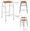 25 Series Wooden Top Lab Stool - Educational Equipment Supplies
