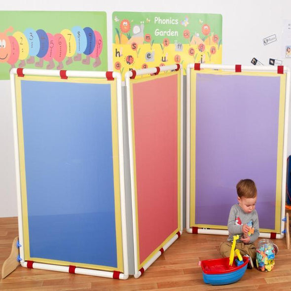 Multi-colour Rectangle Divider Screens Set Of 3 - 860 x 1160mm - Educational Equipment Supplies