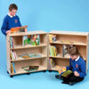 Library 3 Shelf Bookcase Hinged - Maple - Educational Equipment Supplies