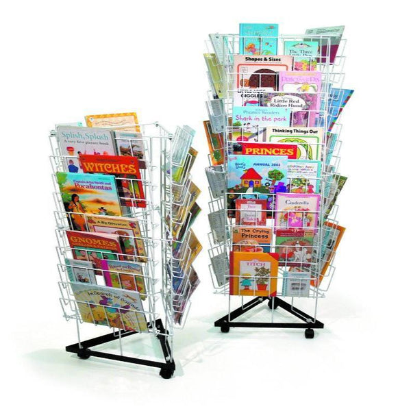 3 Sided Mobile Book Rack - Large