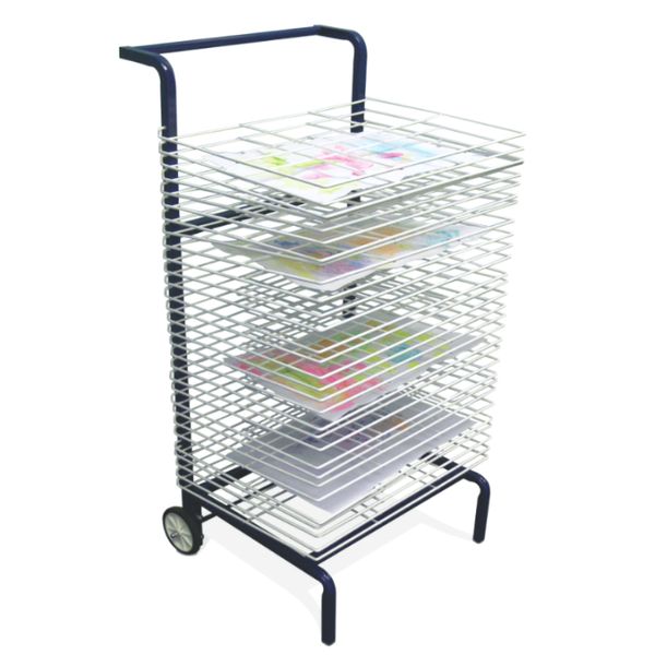 30 Shelf Mobile A3 Painting Drying Rack