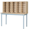 30 Space Pigeonhole Unit With Table - Educational Equipment Supplies