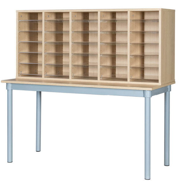 30 Space Pigeonhole Unit With Table W1362 x D600 x H1320mm