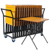 24 x Premium Zlite Exam Desks + Upright Storage Trolley - Educational Equipment Supplies