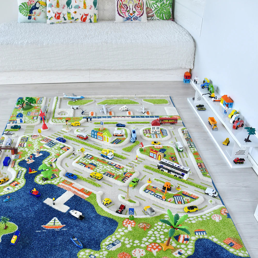 3D Mini City Nursery Play Rug 134 x 180 x 5cm | Educational Equipment ...