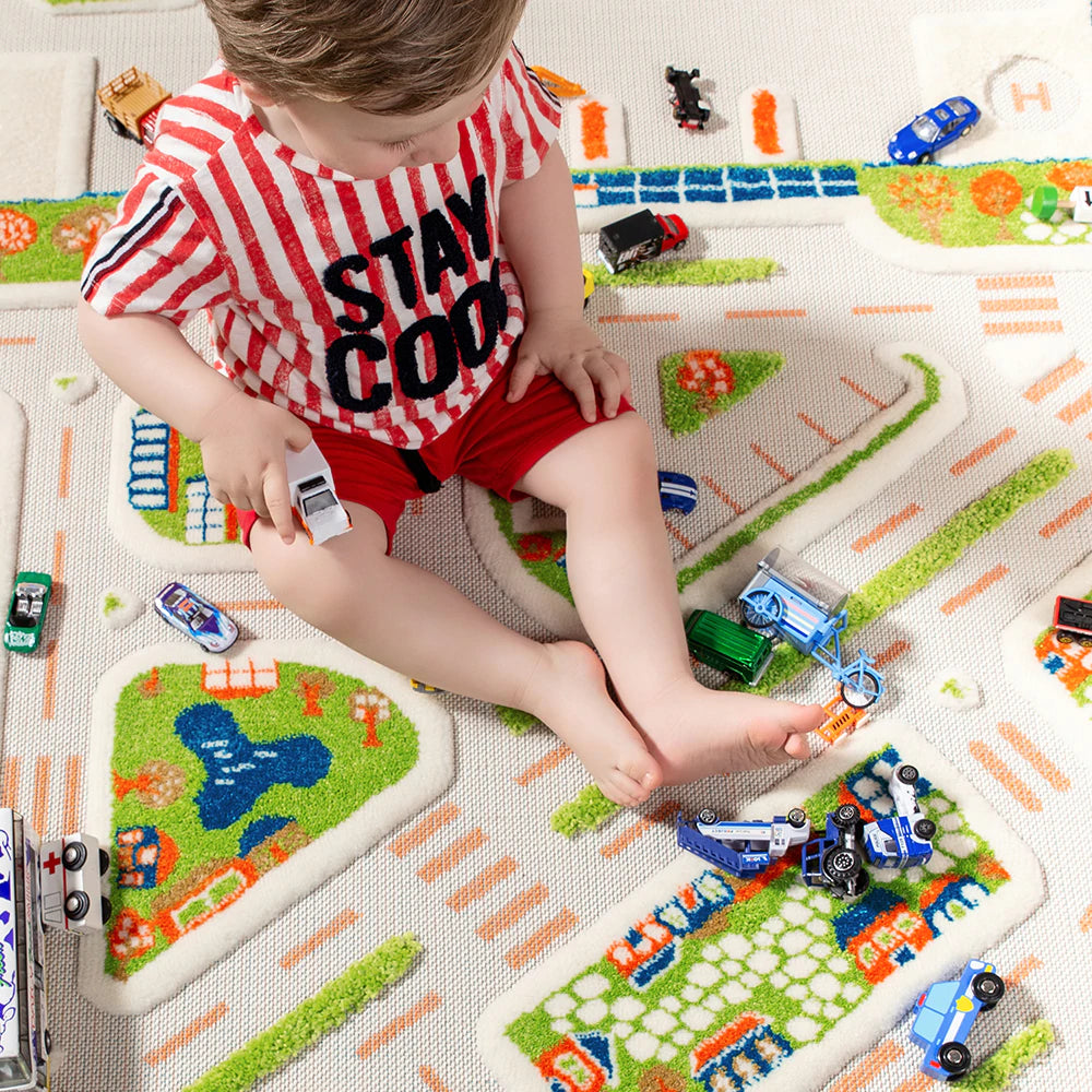 3D Mini City Nursery Play Rug 134 x 180 x 5cm| www.ee-supplies.co.uk ...