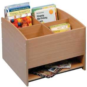 Floor Level 4 Bay Kinderbox With Shelf - Beech - Educational Equipment Supplies