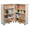 Library 4 Shelf Bookcase Hinged-Maple - Educational Equipment Supplies