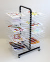 40 Shelf Large Mobile Painting Drying Rack - Educational Equipment Supplies