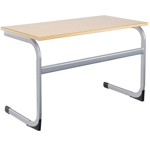 Cantilever Euro Table - Double W1200 x D600mm - Bull Nose Edge