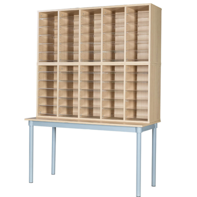 48 Space Pigeonhole Unit With Table - Educational Equipment Supplies
