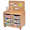 Tss 6 Deep Tray Storage Unit With Cork Board - Educational Equipment Supplies