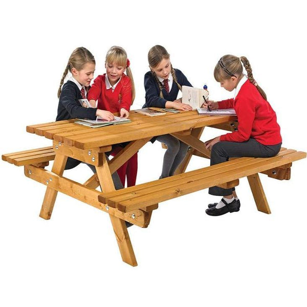 Cotswold Junior Wooden Picnic Bench - 8 Seater