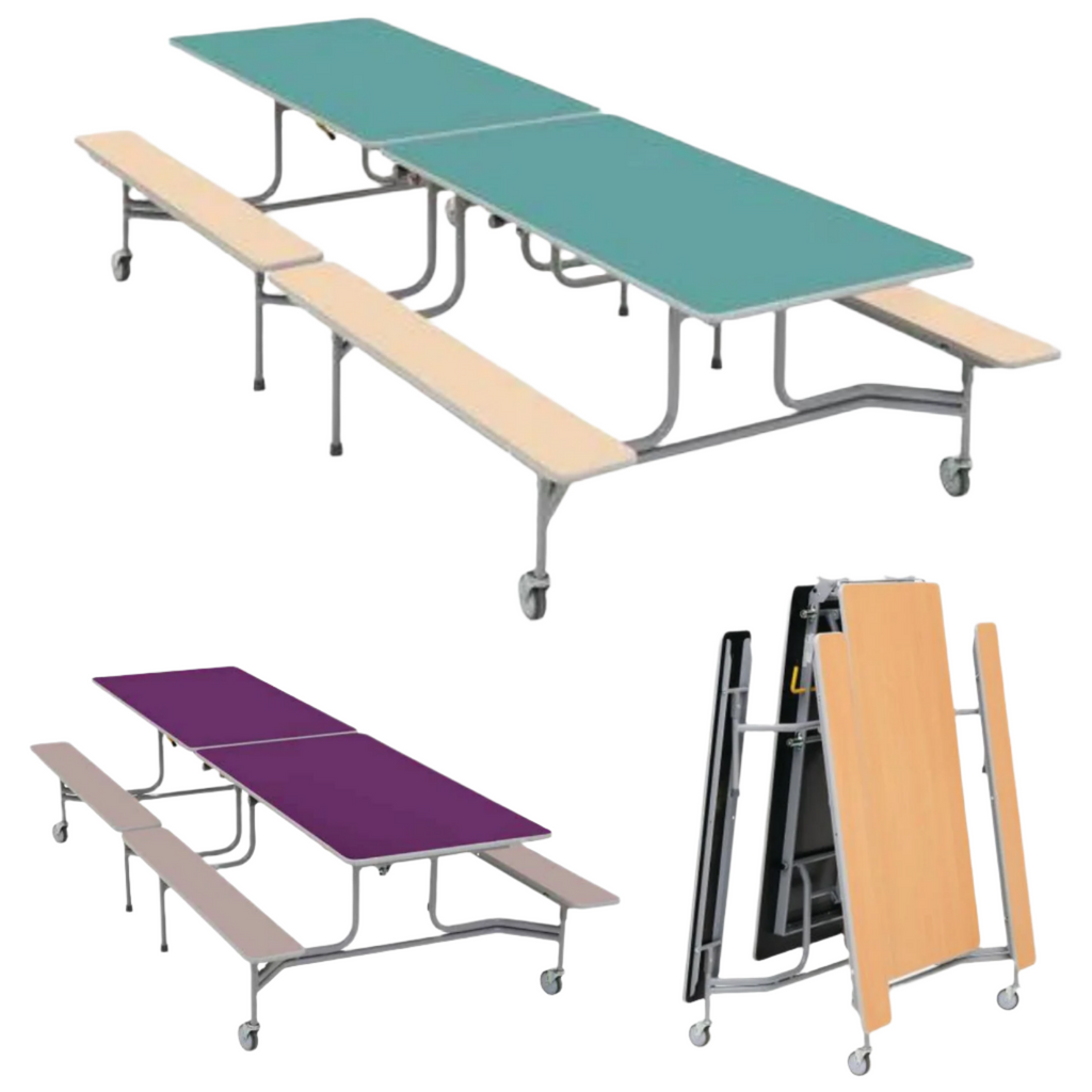 Sico 12 Seater Mobile Folding Bench Dining Table Unit Educational