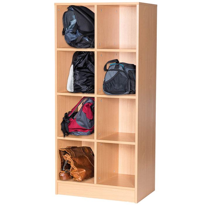 Premium Cloakroom 8 Space Single Bay School Bag Storage | Educational ...