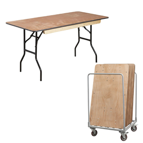 Rectangluar Wooden Folding Trestle Table  4ft x 2ft 6in (1220mm x 760mm) + Trolley 3ft Square Wooden Folding Table With Foldaway Legs |  With Fold Away Legs | www.ee-supplies.co.uk