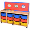 Tss 12 Deep Tray Storage Unit With Cork Board - Educational Equipment Supplies