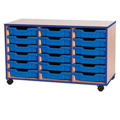 Accento Blue Edge 18 Shallow Tray Unit - Educational Equipment Supplies