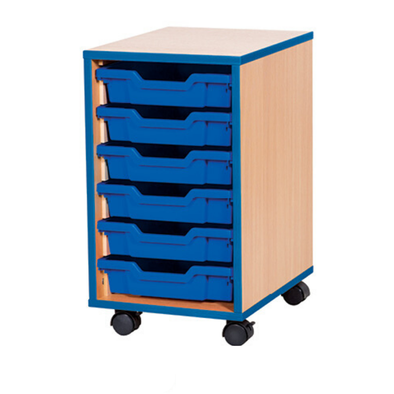 Accento Blue Edge 6 Shallow Tray Unit - Educational Equipment Supplies