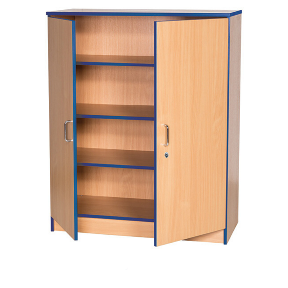 Accento Blue Edge Lockable Cupboard H1250mm - Educational Equipment Supplies