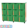 Accento Green Edge 12 Jumbo Tray Unit - Educational Equipment Supplies