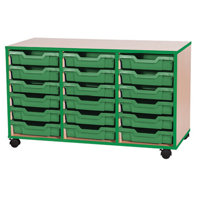 Accento Green Edge 18 Shallow Tray Unit - Educational Equipment Supplies