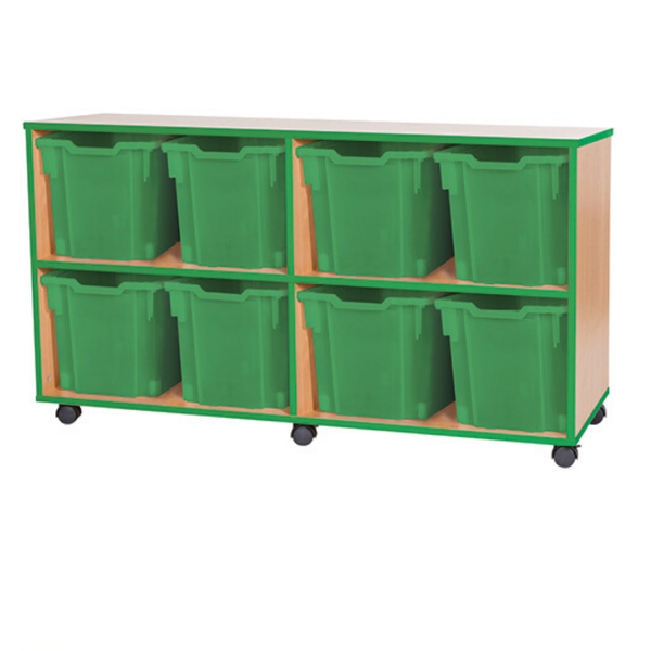 Accento 8 Jumbo Tray Storage Unit - Green Edge