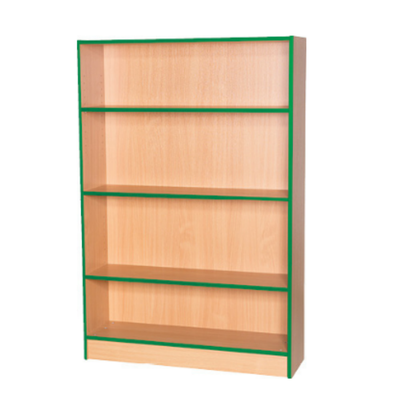 Accento Wooden Green Edge Bookcase H1500mm Accento Green Edge Book Case H1500mm | Bookcase | ee-supplies.co.uk