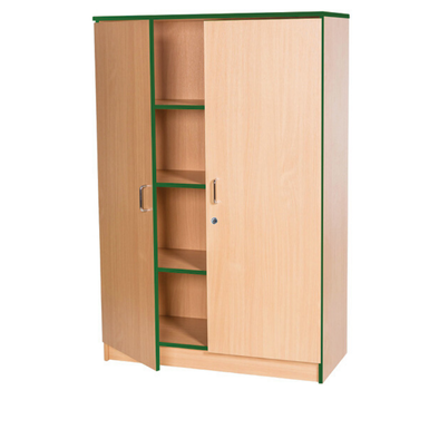 Accento Green Edge Lockable Cupboard H1500mm - Educational Equipment Supplies