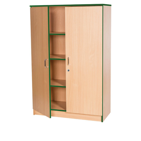 Accento Green Edge Lockable Cupboard H1800mm - Educational Equipment Supplies