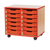 Accento Red Edge 12 Shallow Tray Unit - Educational Equipment Supplies