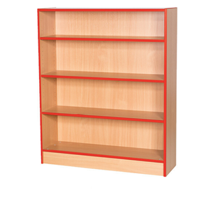 Accento Red Edge Bookcase H1250mm - Educational Equipment Supplies